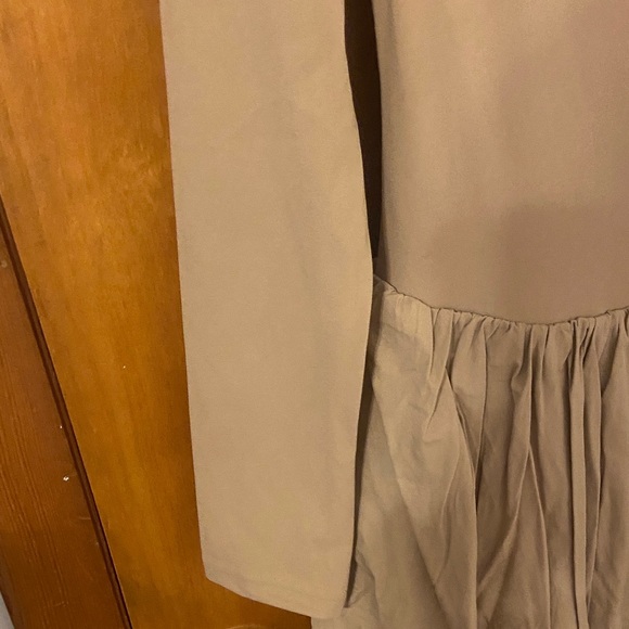 Tan Long Sleeve Bubble Dress - Picture 6 of 14